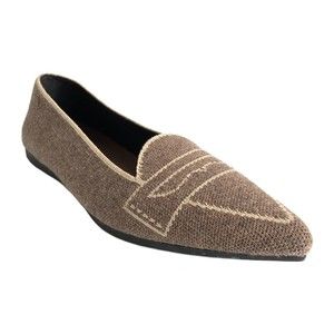 Vivaia Loafers Women Size 39 US 8M Brown Adele Point-toe Sustainable Shoes